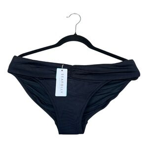 Seafolly V Band Retro Black Bikini Bottom Size 12